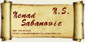 Nenad Šabanović vizit kartica